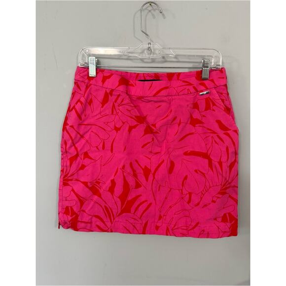 Rafaella Dresses & Skirts - Rafaella Bright Pink & Red Tropical Floral Skirt Skort Women’s Size Medium